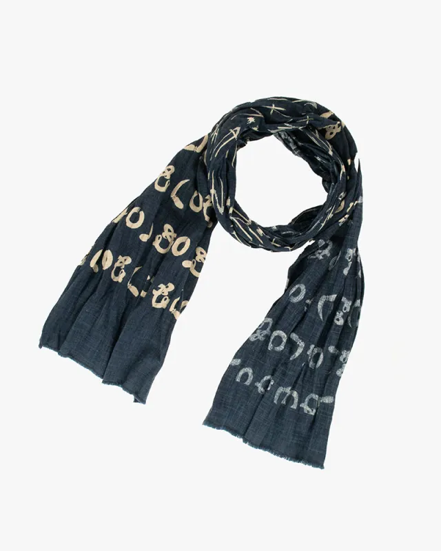 Kiriko Original Scarf, Kiji, Indigo Kamawanu and Arrows sold by Kiriko