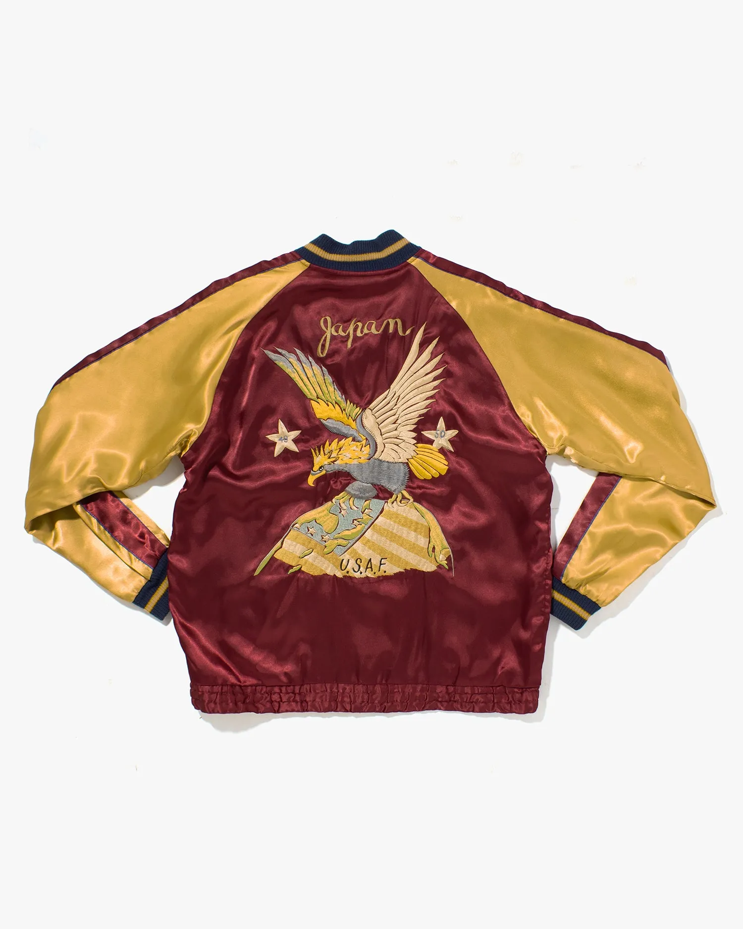 Japanese Repro Souvenir Jacket, Reversible, White with Japan Map - L sold by Kiriko product image thumbnail 2