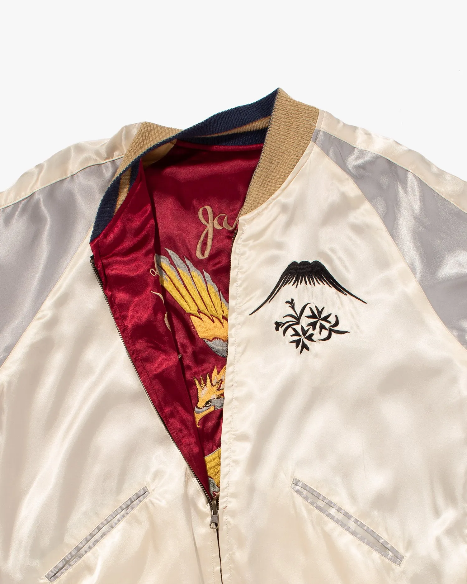 Japanese Repro Souvenir Jacket, Reversible, White with Japan Map - L sold by Kiriko product image thumbnail 3