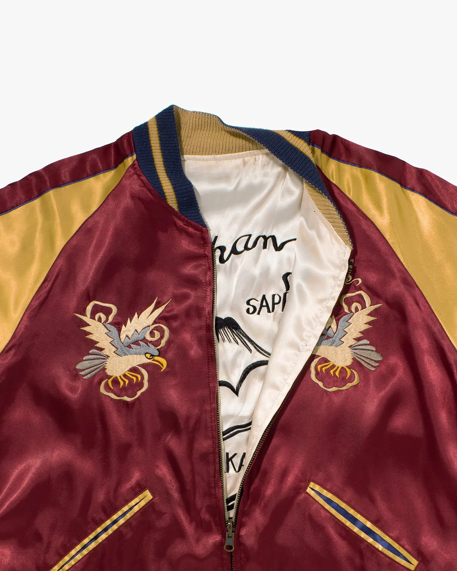 Japanese Repro Souvenir Jacket, Reversible, White with Japan Map - L sold by Kiriko product image thumbnail 4