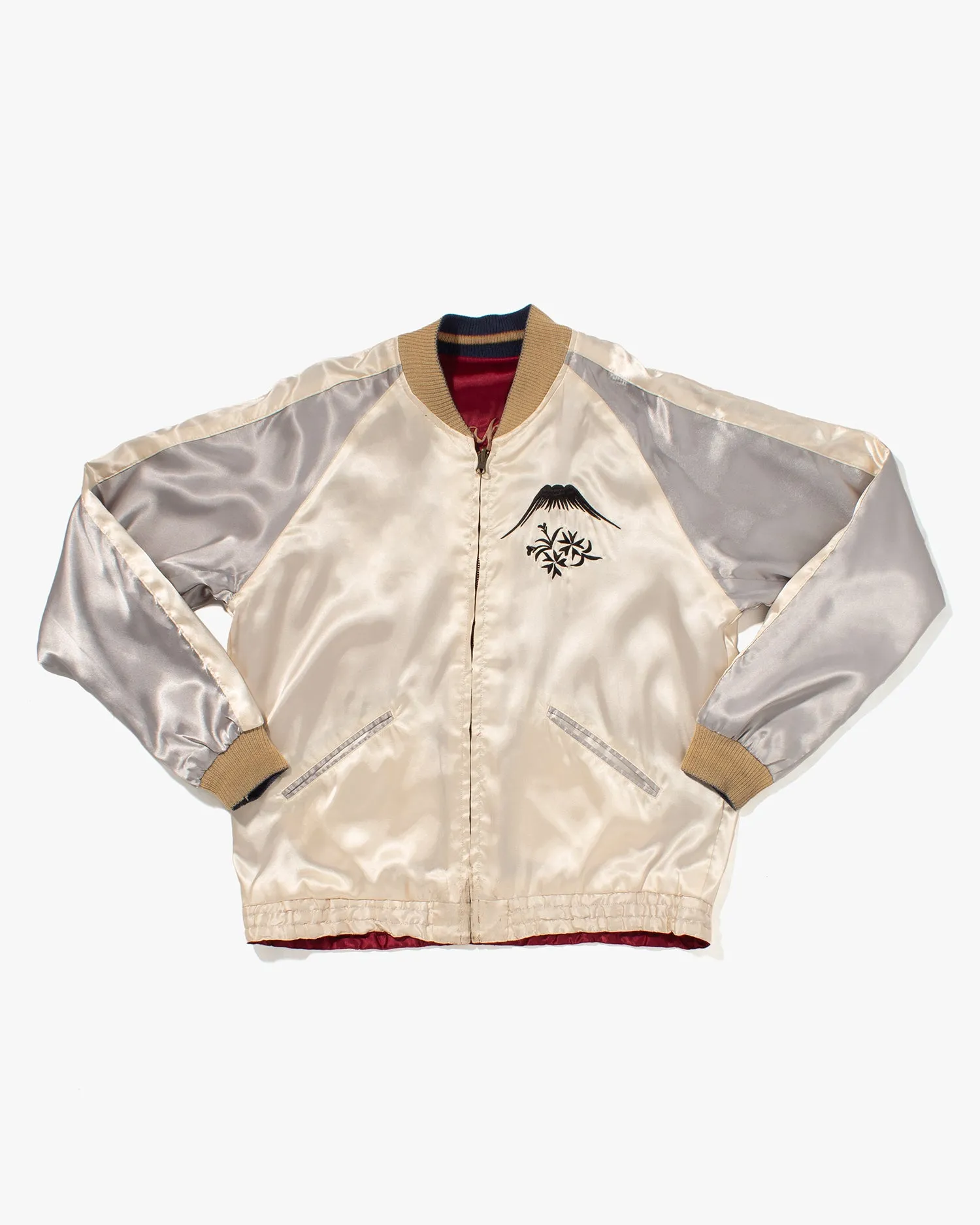 Japanese Repro Souvenir Jacket, Reversible, White with Japan Map - L sold by Kiriko product image thumbnail 5