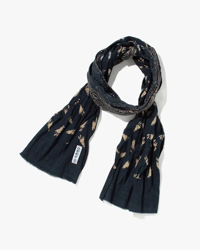 Kiriko Original Scarf, Kiji, Indigo Usagi and Nami sold by Kiriko