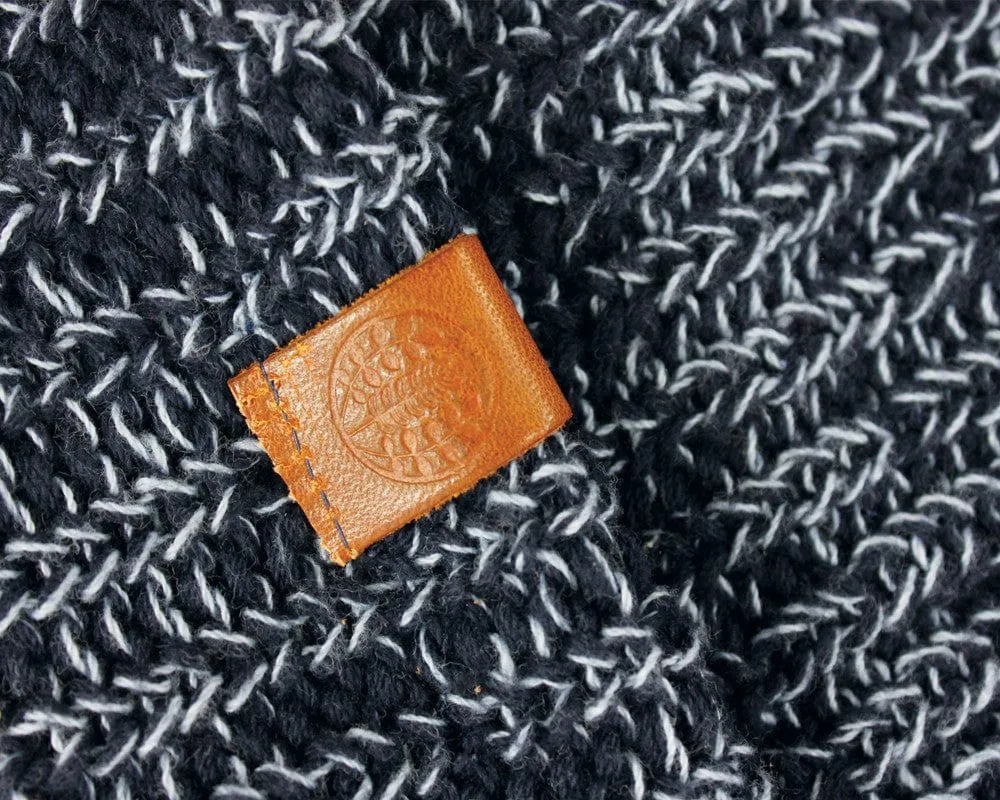 Kiriko Original Knit Cap, Marbled Navy and Light Blue, 9 ˝ sold by Kiriko product image thumbnail 4