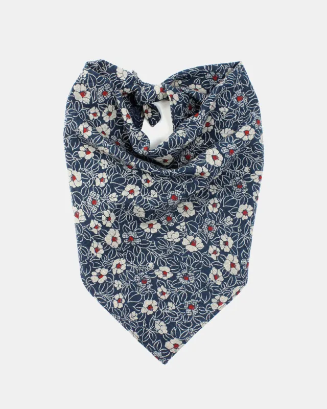 Kiriko Original Bandana, Classic, Indigo Tsubaki Small sold by Kiriko