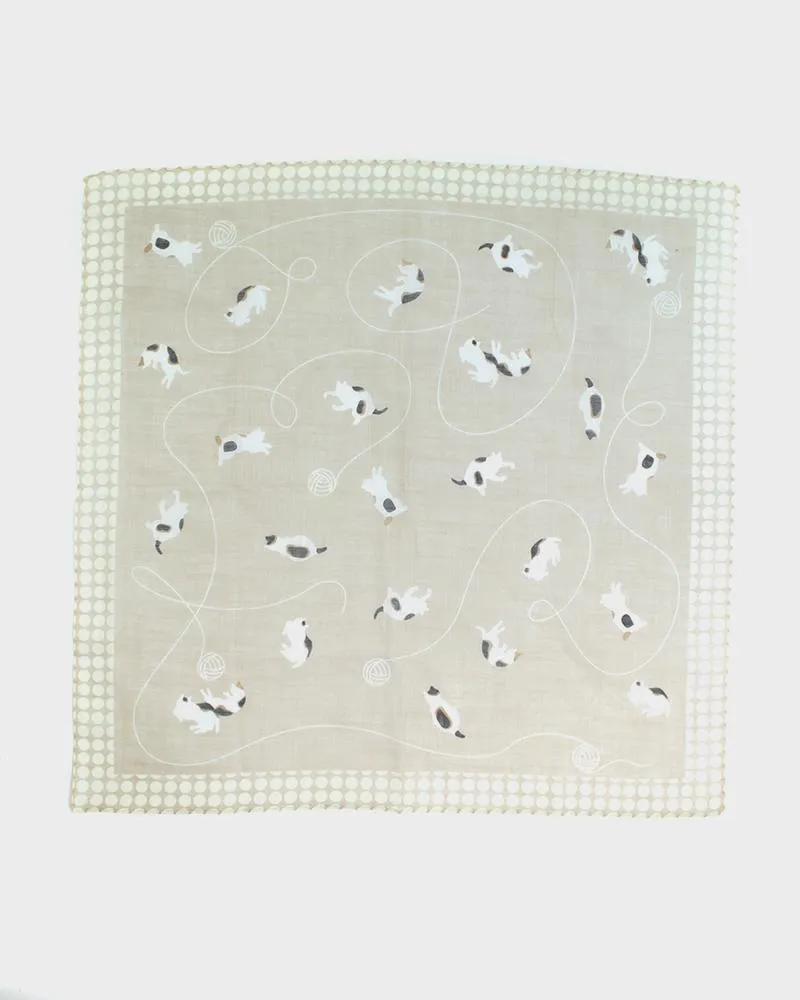 Japanese Handkerchief, Classic, Fushiito, Cat sold by Kiriko product image thumbnail 2