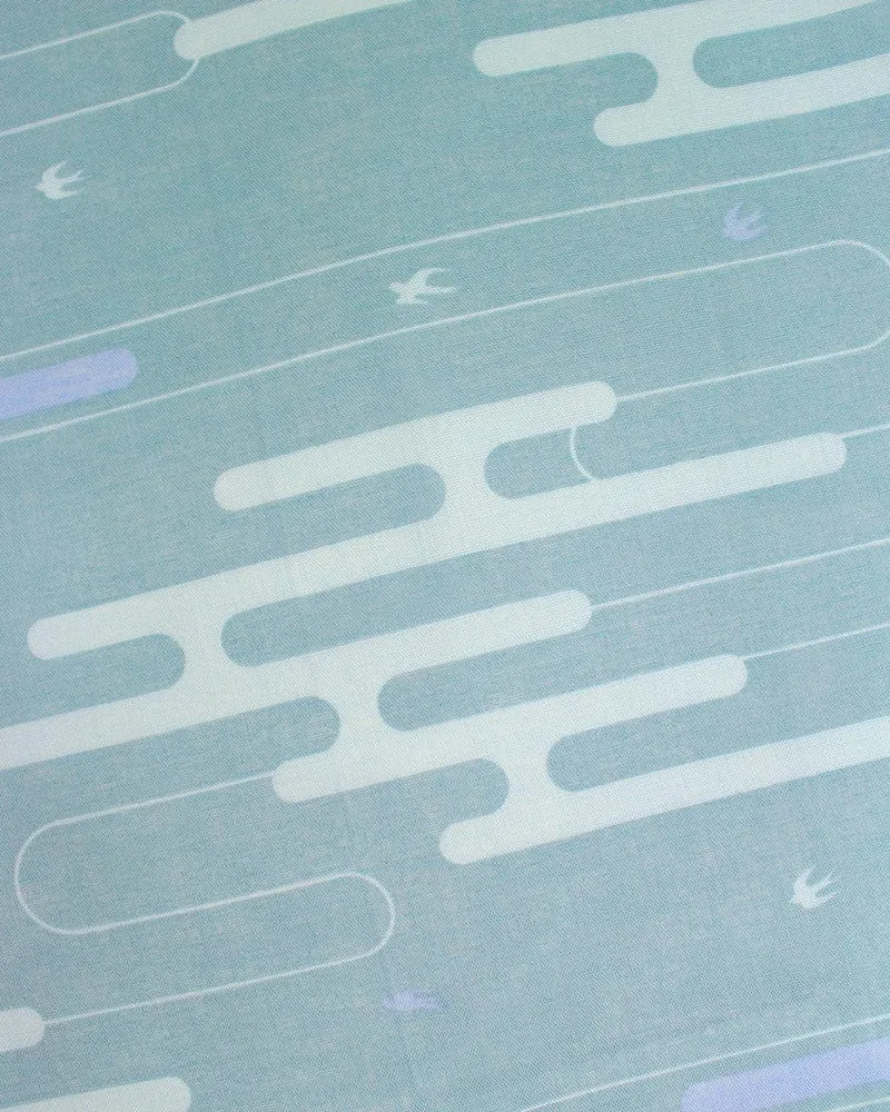 Japanese Handkerchief, Classic, Menasa, Swallow and Cloud sold by Kiriko product image thumbnail 4