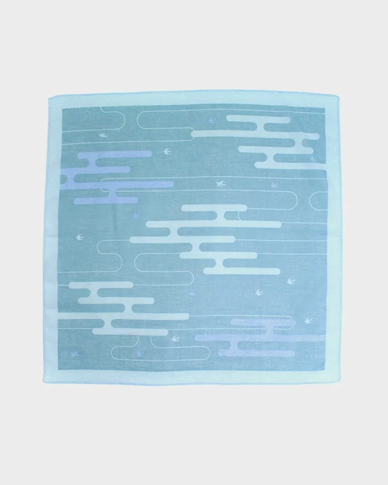 Japanese Handkerchief, Classic, Menasa, Swallow and Cloud sold by Kiriko product image thumbnail 3