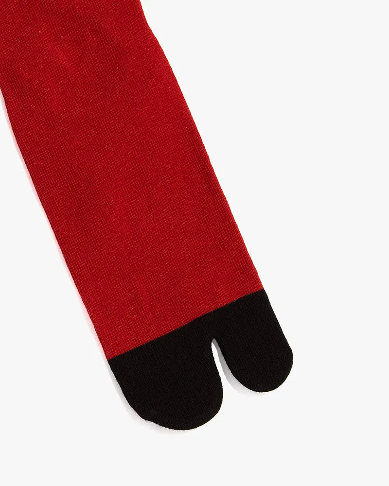 Wa Modern, Tabi Socks, Crew, Red Usagi (M/L) sold by Kiriko product image thumbnail 4