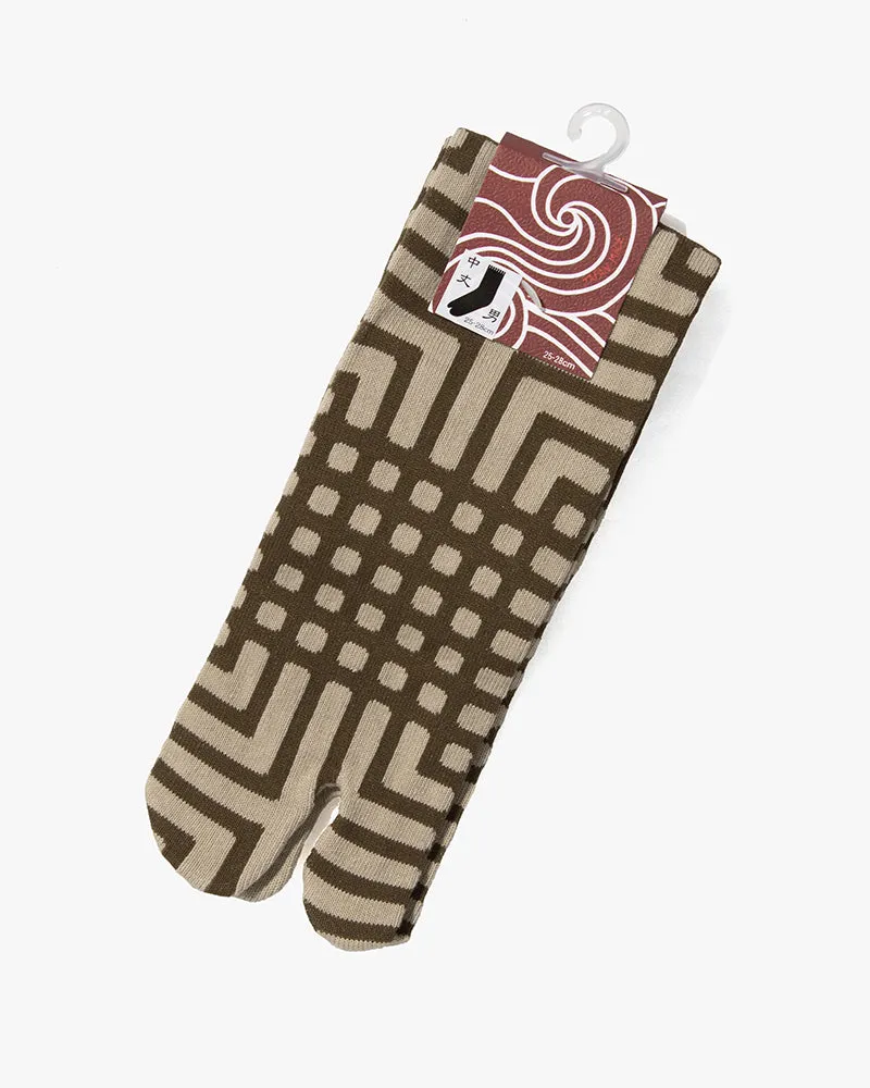 Wa Modern, Tabi Socks, Crew, Brown Koushi (M/L) sold by Kiriko