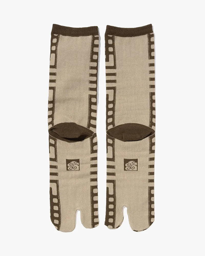 Wa Modern, Tabi Socks, Crew, Brown Koushi (M/L) sold by Kiriko product image thumbnail 4