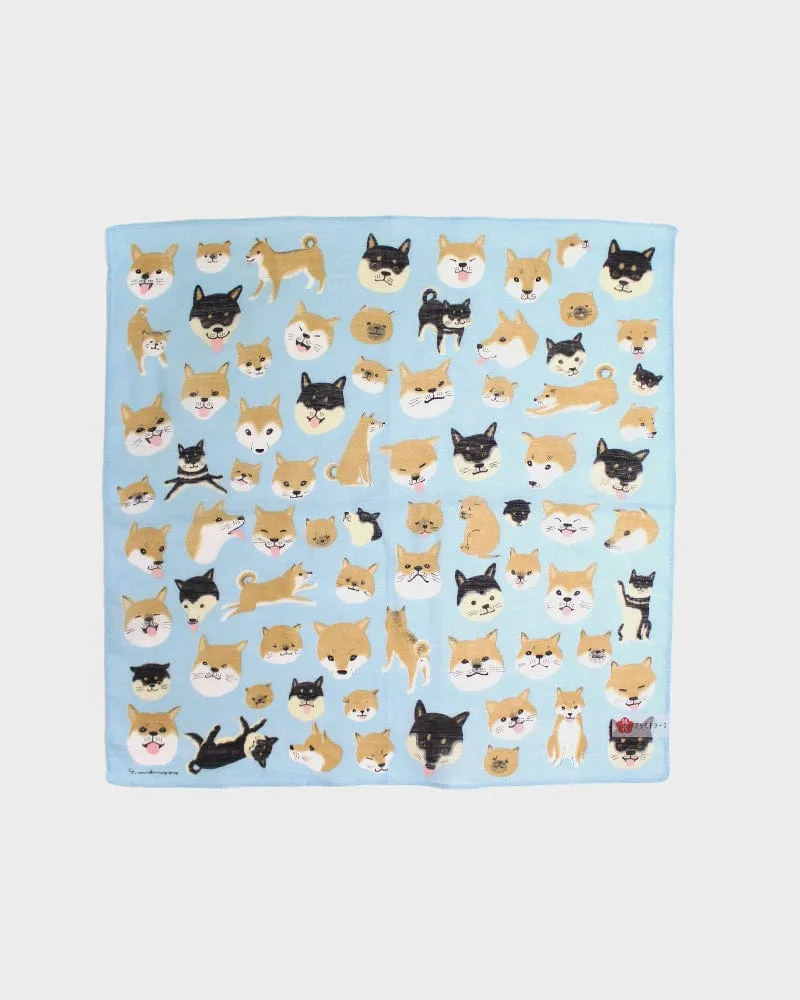 Japanese Handkerchief, Classic, Yoko Matsumoto, Shiba Inu sold by Kiriko product image thumbnail 2