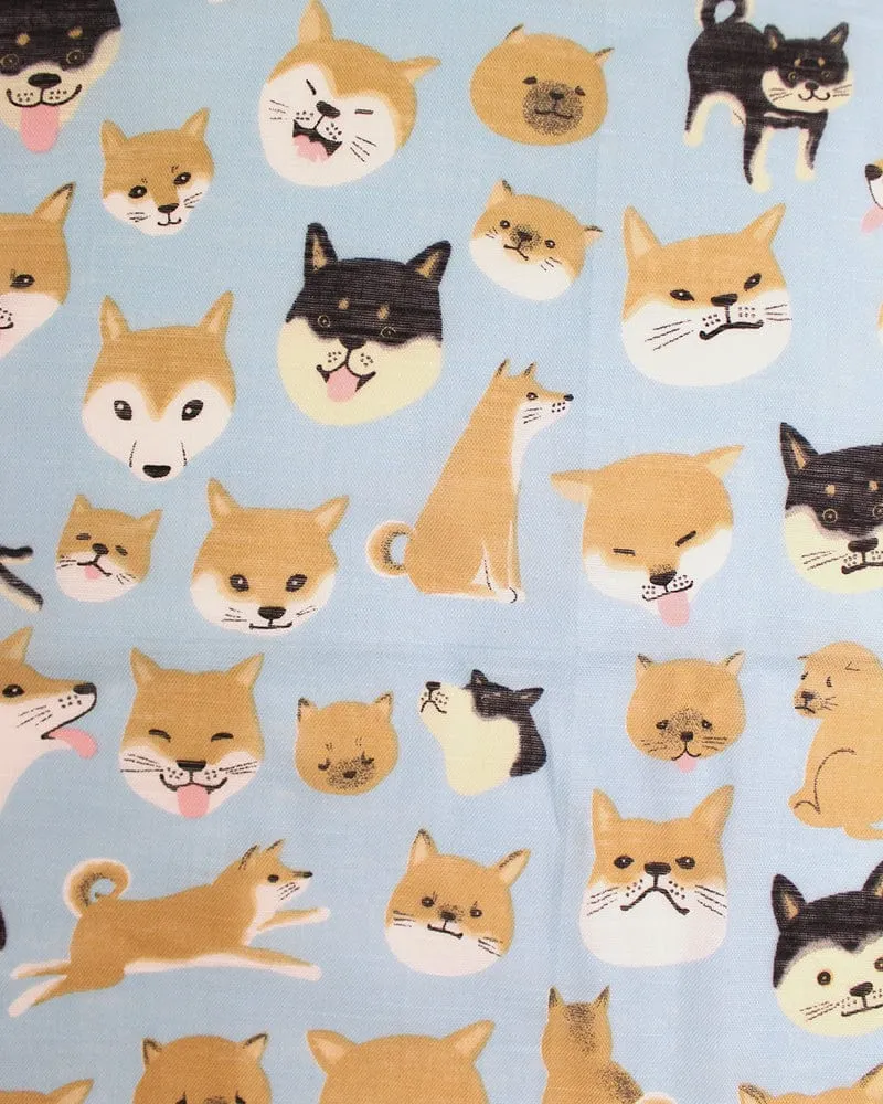 Japanese Handkerchief, Classic, Yoko Matsumoto, Shiba Inu sold by Kiriko product image thumbnail 3
