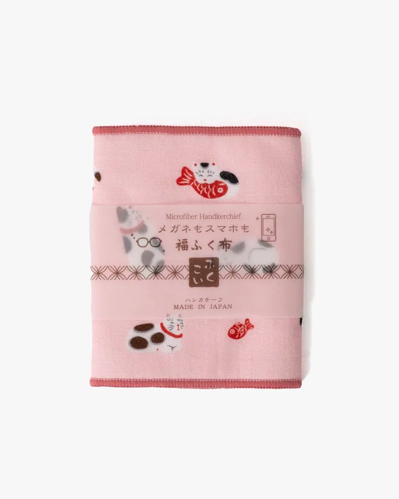 Japanese Handkerchief, Microfiber Reversible Rectangle, Cats sold by Kiriko product image thumbnail 2