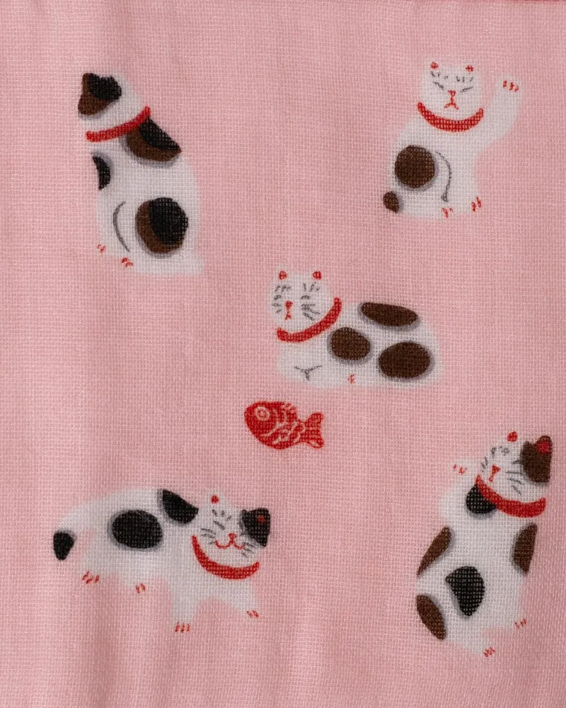 Japanese Handkerchief, Microfiber Reversible Rectangle, Cats sold by Kiriko product image thumbnail 4
