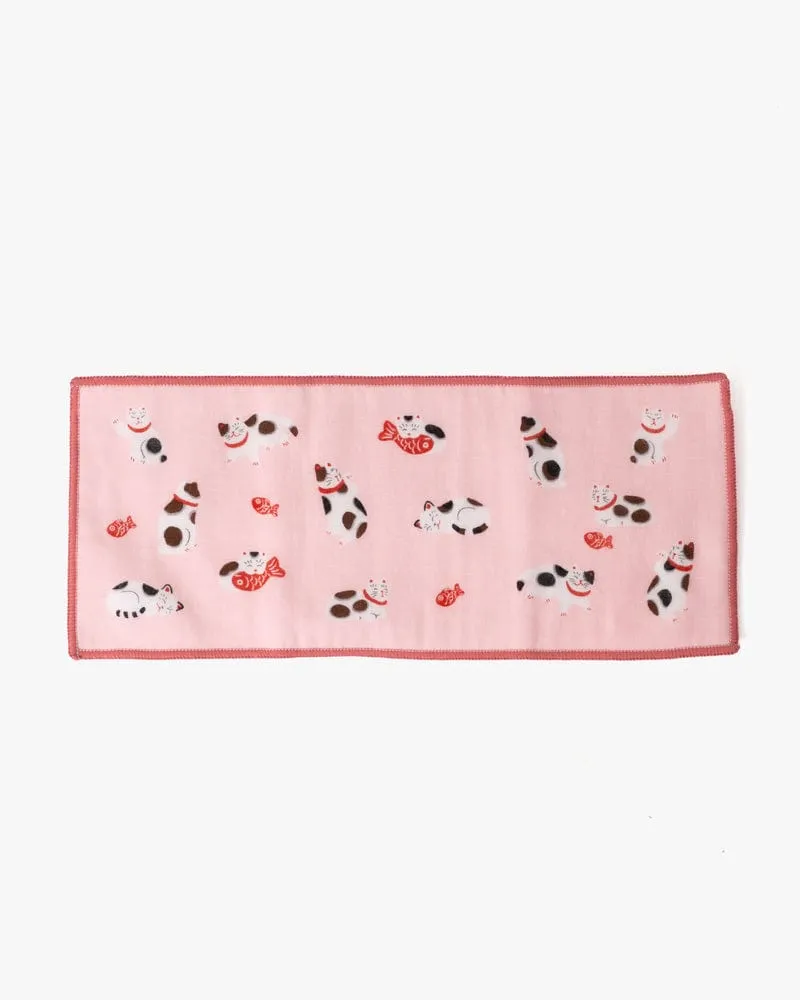 Japanese Handkerchief, Microfiber Reversible Rectangle, Cats sold by Kiriko product image thumbnail 3