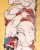 Tenugui, Double Gauze, Woodblock Prints, Utagawa Kuniyoshi - Asahina Kobitojima Asobi sold by Kiriko