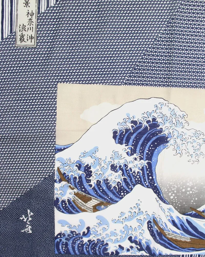 Japanese Handkerchief, Classic, Hokusai Great Wave off Kanagawa sold by Kiriko product image thumbnail 3