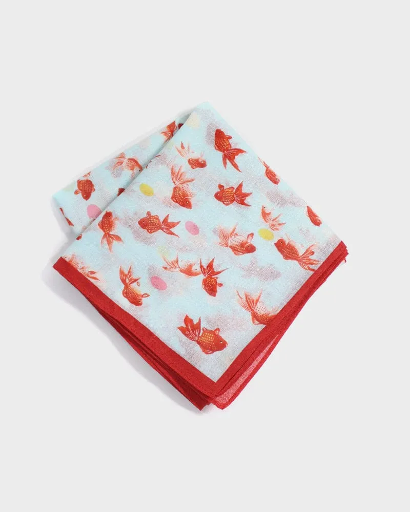 Japanese Handkerchief, Classic, Goldfish sold by Kiriko