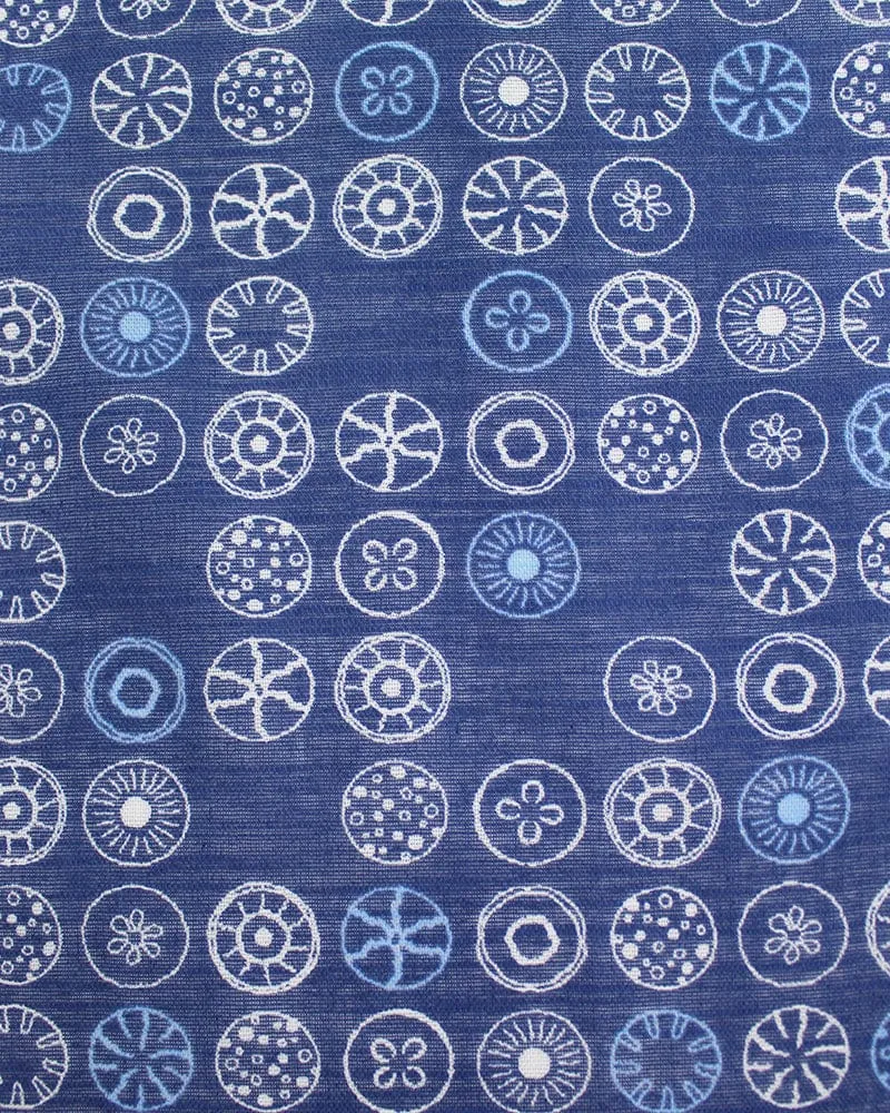 Japanese Handkerchief, Classic, Hannari, Ruri-Iro sold by Kiriko product image thumbnail 4