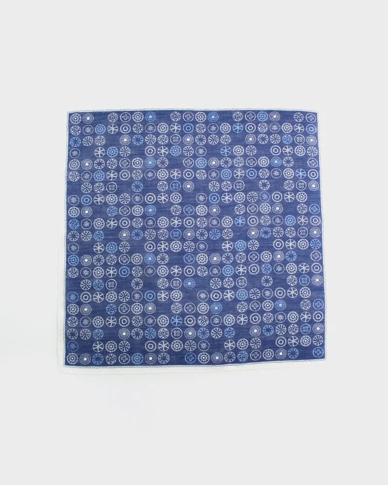 Japanese Handkerchief, Classic, Hannari, Ruri-Iro sold by Kiriko product image thumbnail 3