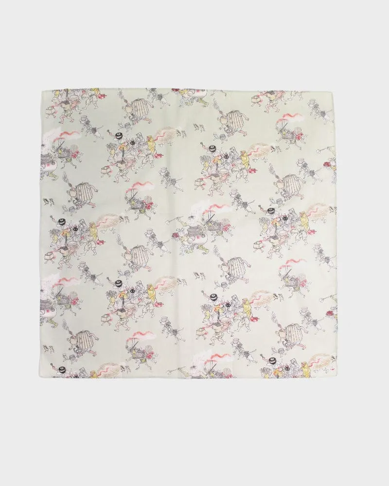 Japanese Handkerchief, Classic, Yokai, Hyakki Yagyo, Light Green sold by Kiriko product image thumbnail 2