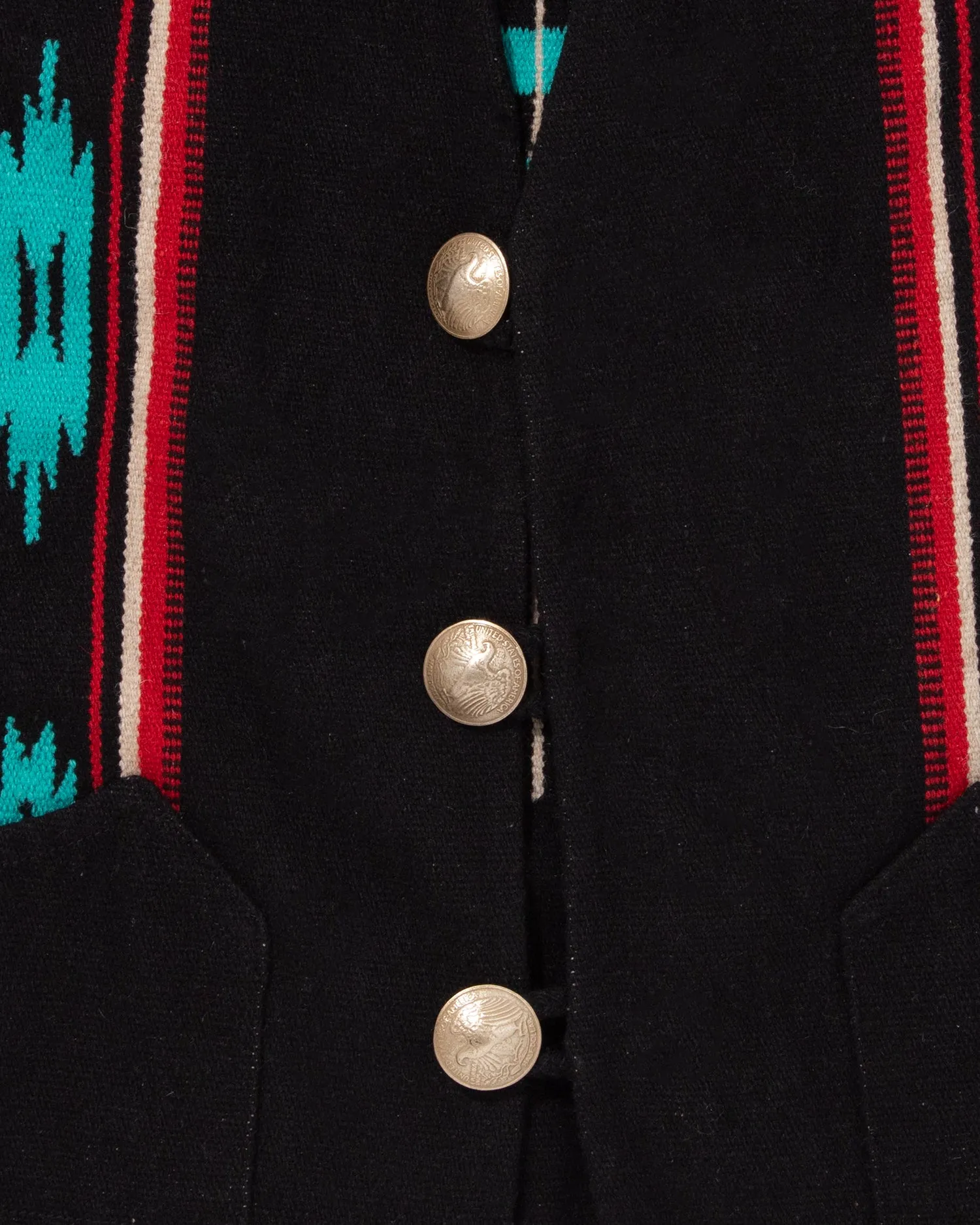 US Vintage, Chimayo Vest, Indian Motorcycle Co., Half Dollar Buttons - M sold by Kiriko product image thumbnail 3