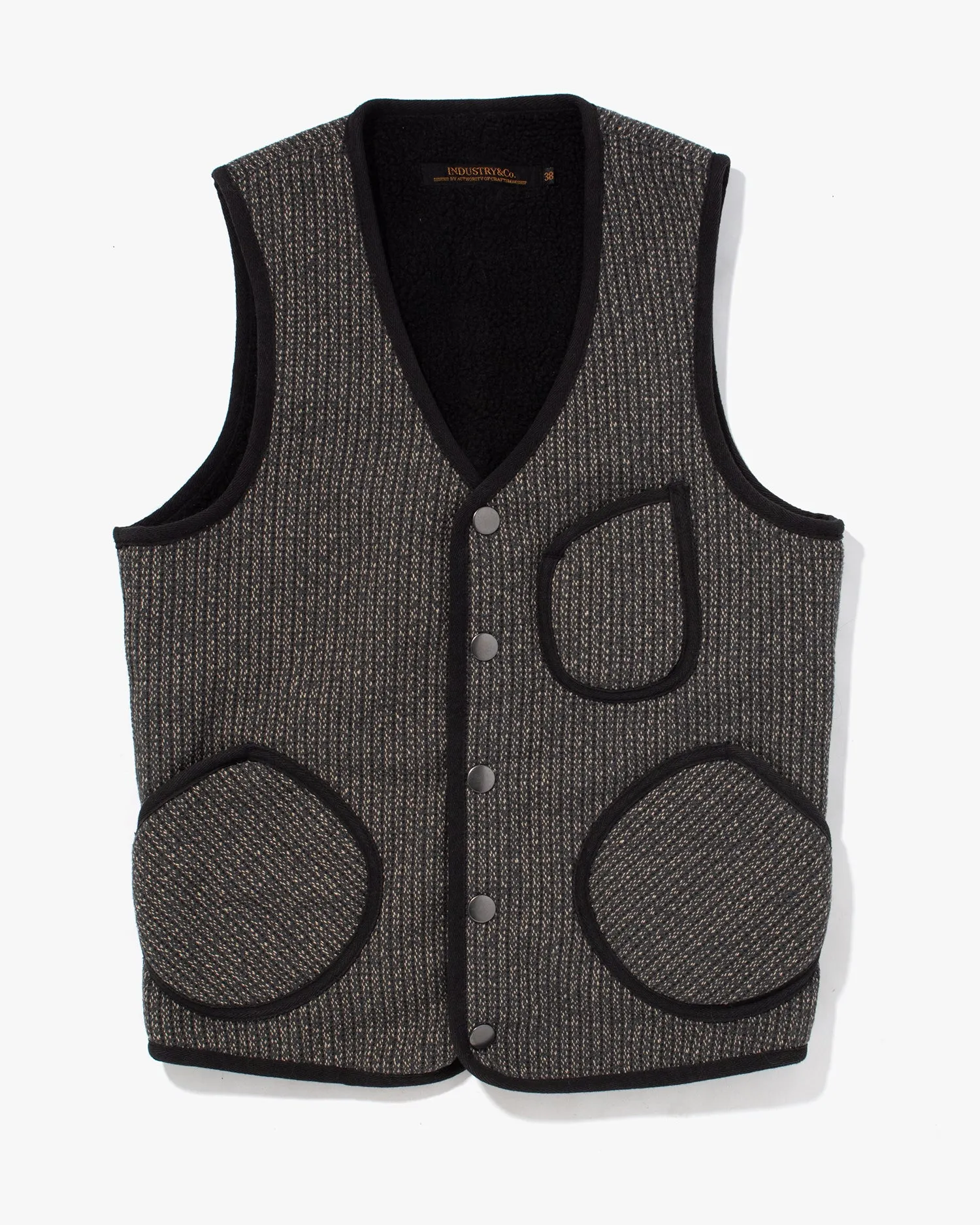 Japanese Repro Vintage, Brown Beach Vest, Industry & Co., Rounded Pockets - M sold by Kiriko