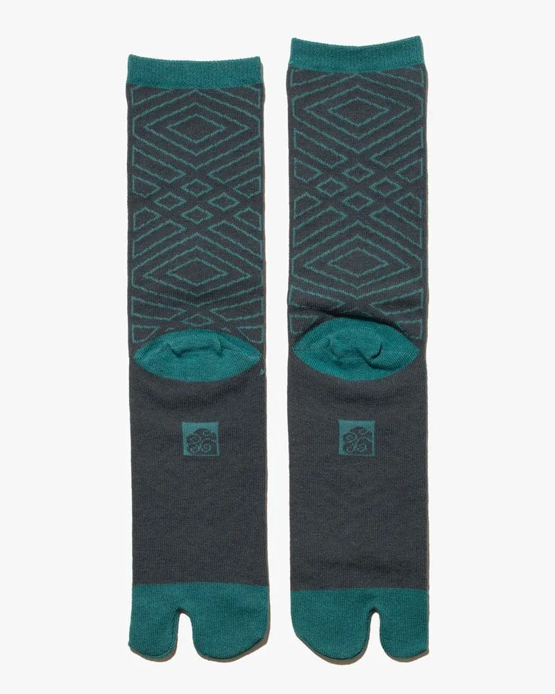 Wa Modern, Tabi Socks, Crew, Teal Sanjubishi (M/L) sold by Kiriko product image thumbnail 3