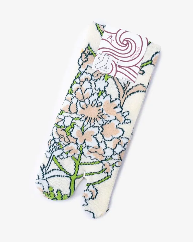 Wa Modern, Tabi Socks, Crew, Nanohana - (S/M) sold by Kiriko