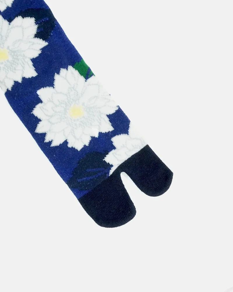Tabi Socks, Dark Blue and Navy, Chrysanthemum (S/M) sold by Kiriko product image thumbnail 4