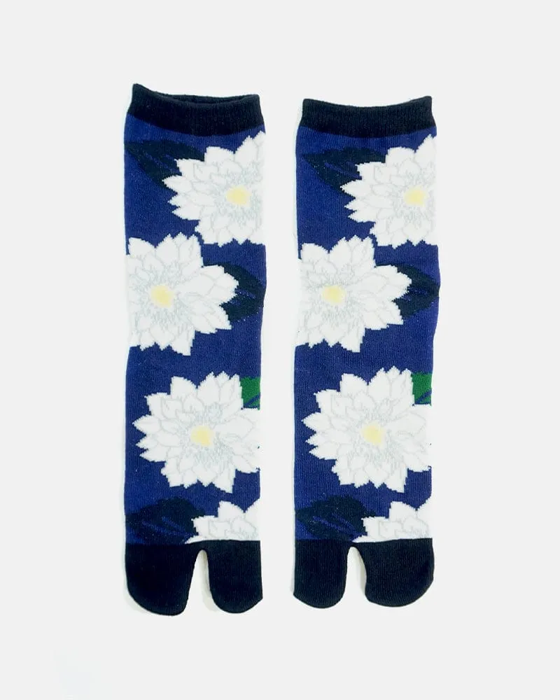 Tabi Socks, Dark Blue and Navy, Chrysanthemum (S/M) sold by Kiriko product image thumbnail 2