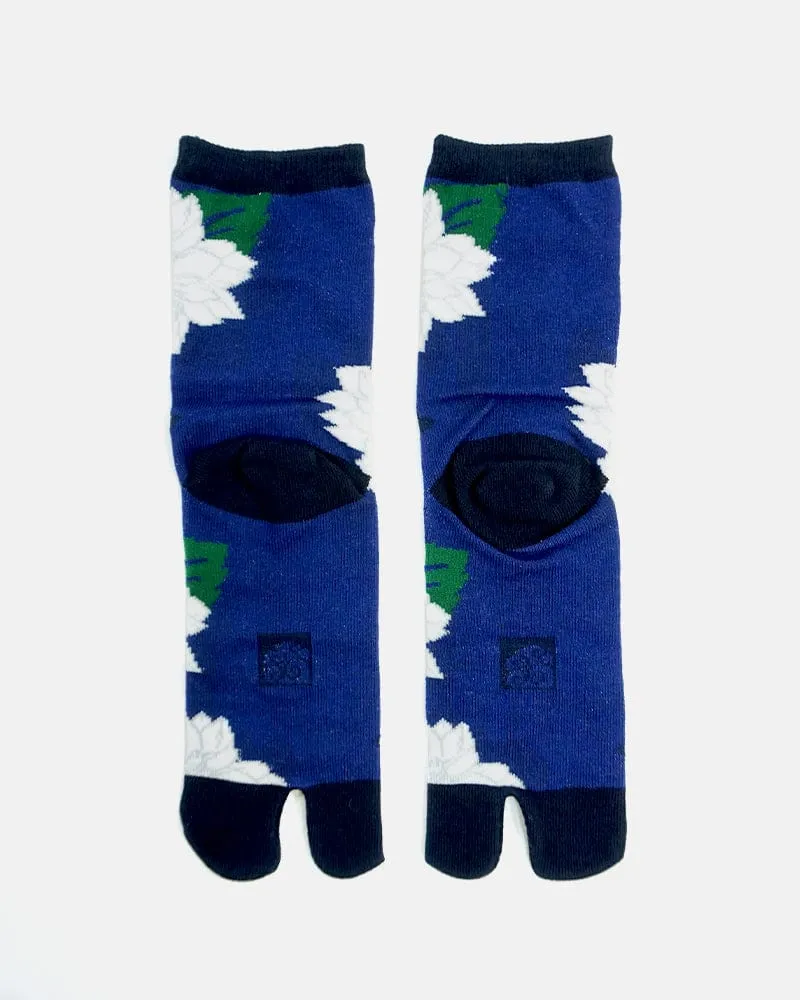 Tabi Socks, Dark Blue and Navy, Chrysanthemum (S/M) sold by Kiriko product image thumbnail 3
