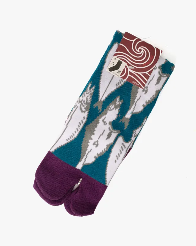 Wa Modern, Tabi Socks, Crew, Komonkamasu (M/L) sold by Kiriko