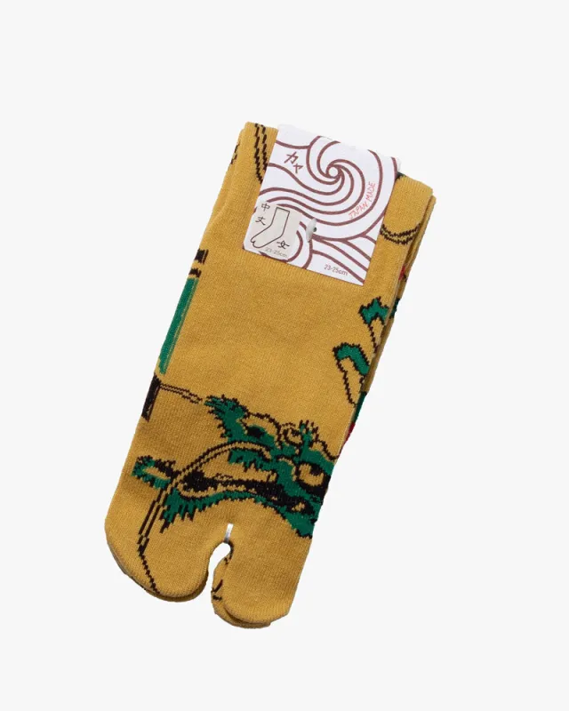Wa Modern, Tabi Socks, Crew, Green Dragon (S/M) sold by Kiriko