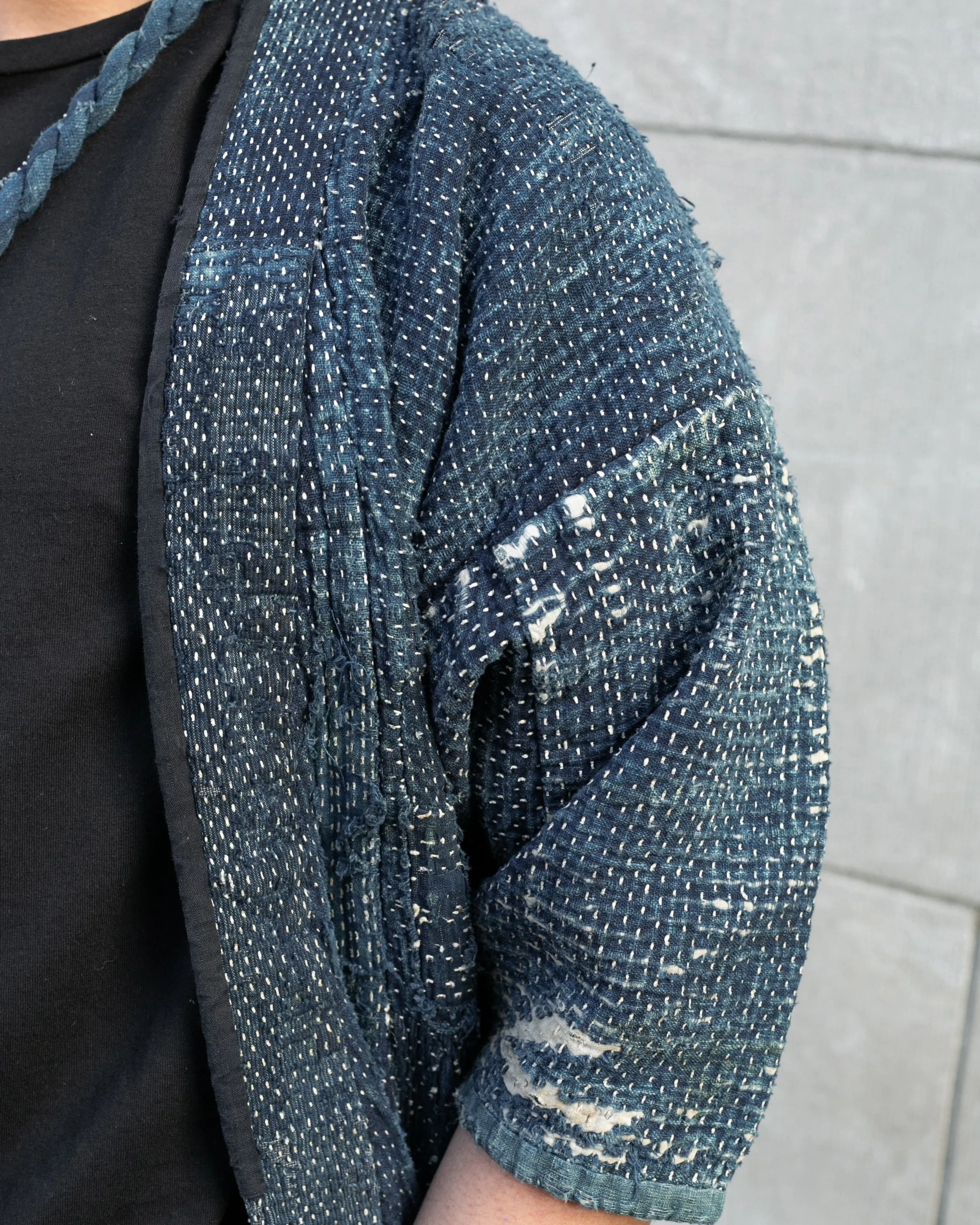 Vintage Boro Noragi Jacket, Fully Sashiko Stitched sold by Kiriko product image thumbnail 3