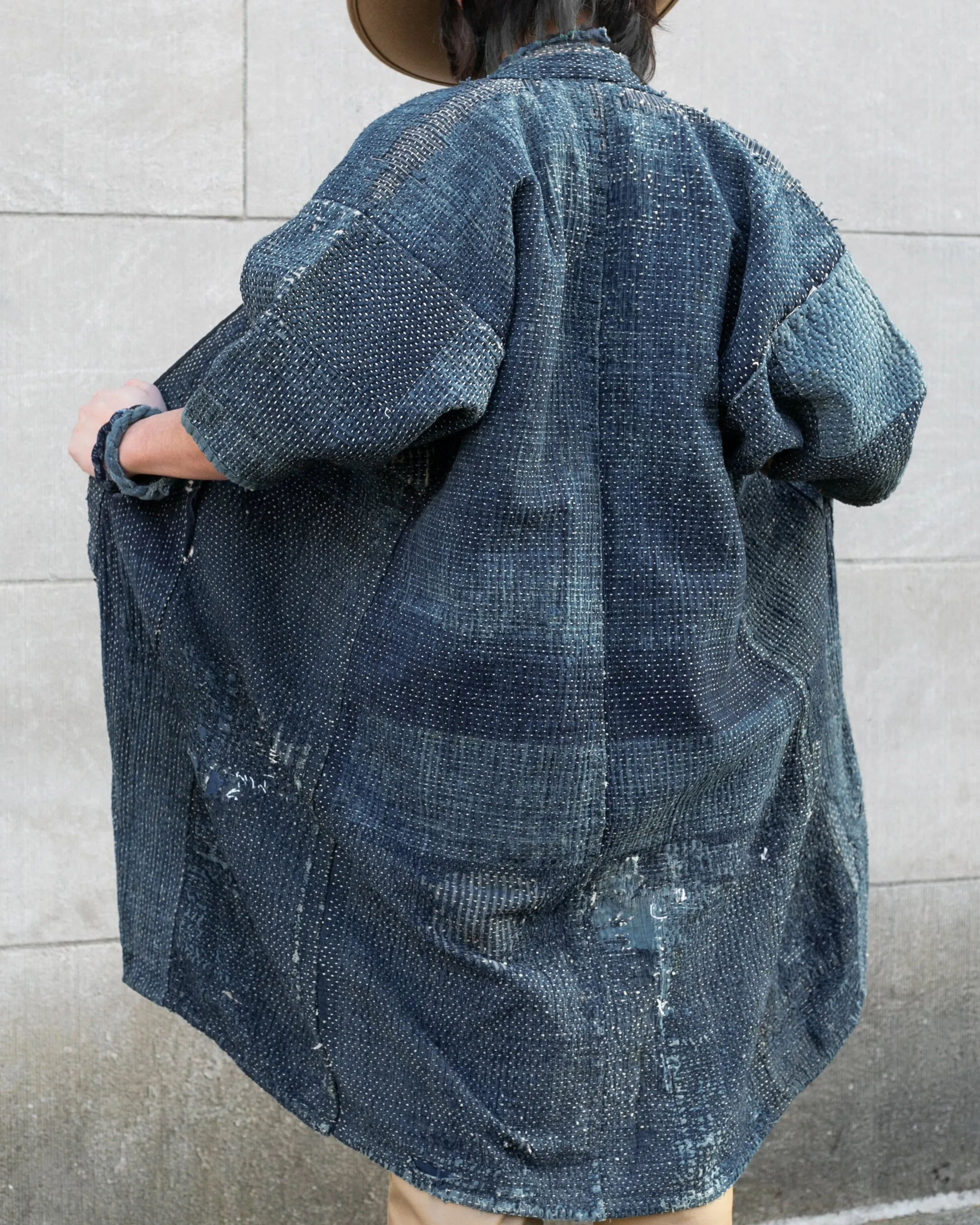 Vintage Boro Noragi Jacket, Fully Sashiko Stitched sold by Kiriko product image thumbnail 2