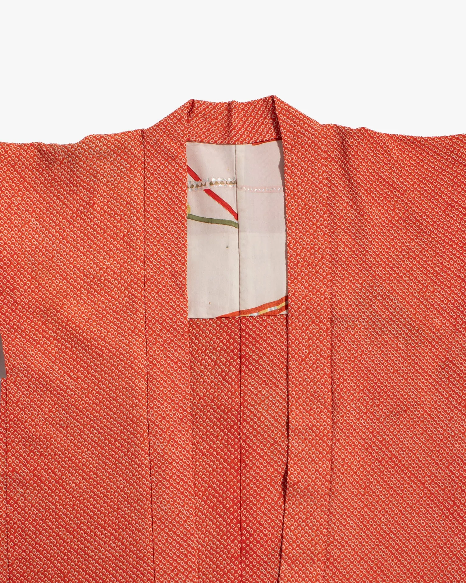 Vintage Haori Jacket, Full Shibori, Orange with Abstract Details sold by Kiriko product image thumbnail 3