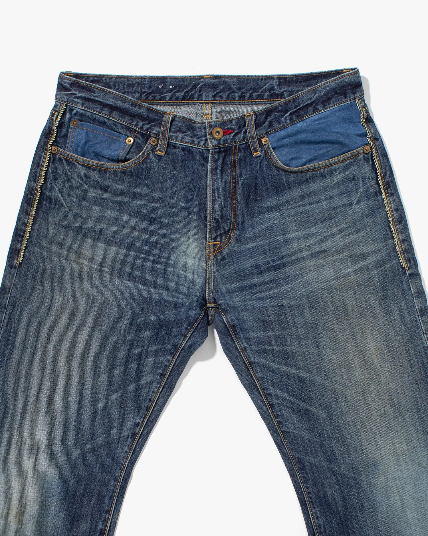 Japanese Repro Denim Jeans, Eternal, Woman and Temple Embroidery, Satin Pockets - 33 sold by Kiriko product image thumbnail 3