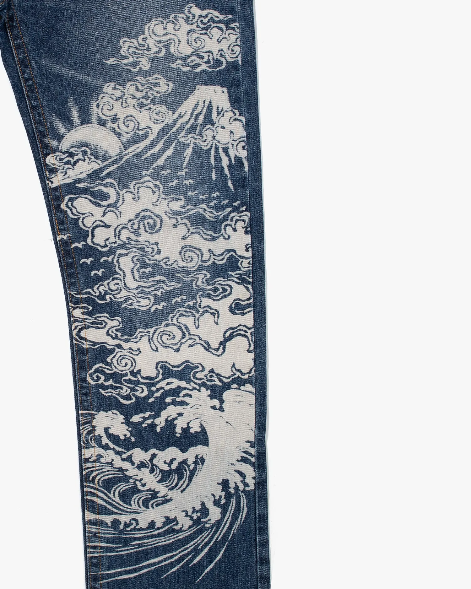 Japanese Repro Denim Jeans, Buden Shoten, Kanji and Fuji Graphic - 37 sold by Kiriko product image thumbnail 3
