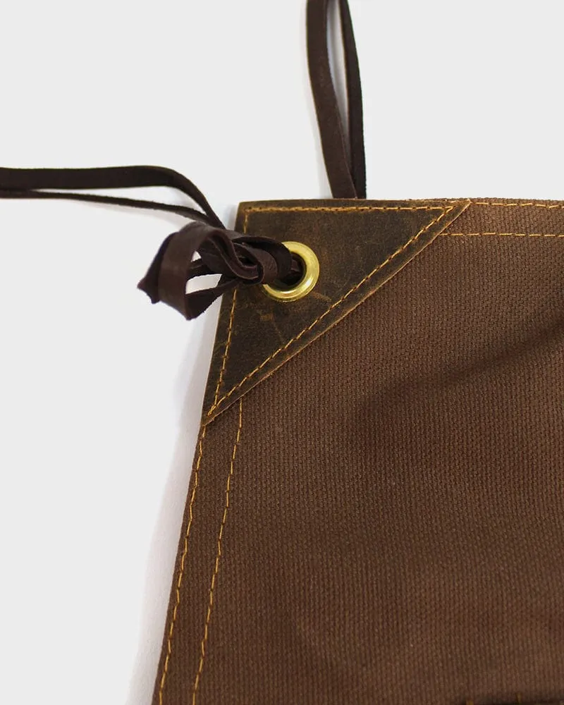 Kokoro Original Work Apron, Full, Canvas Brown sold by Kiriko product image thumbnail 3