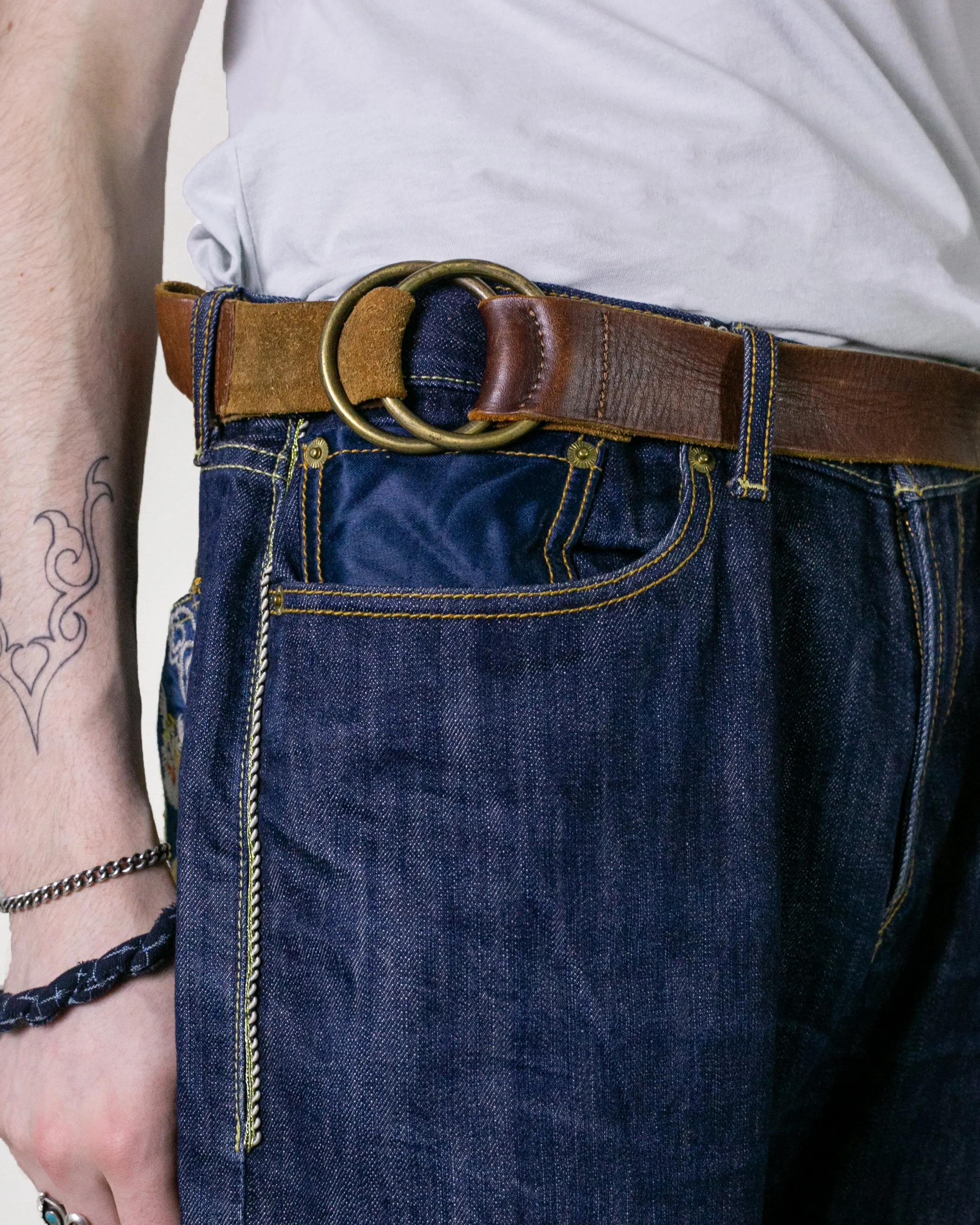 Japanese Repro Denim Jeans, Eternal, Tiger and Dragon Embroidery, Satin Pockets - 36 sold by Kiriko product image thumbnail 5