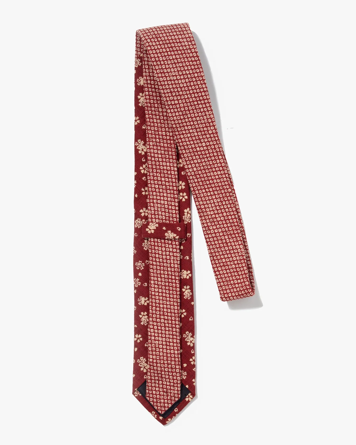 Kiriko Original Tie, Two Tone, Burgundy Shibori and Sakura sold by Kiriko product image thumbnail 4