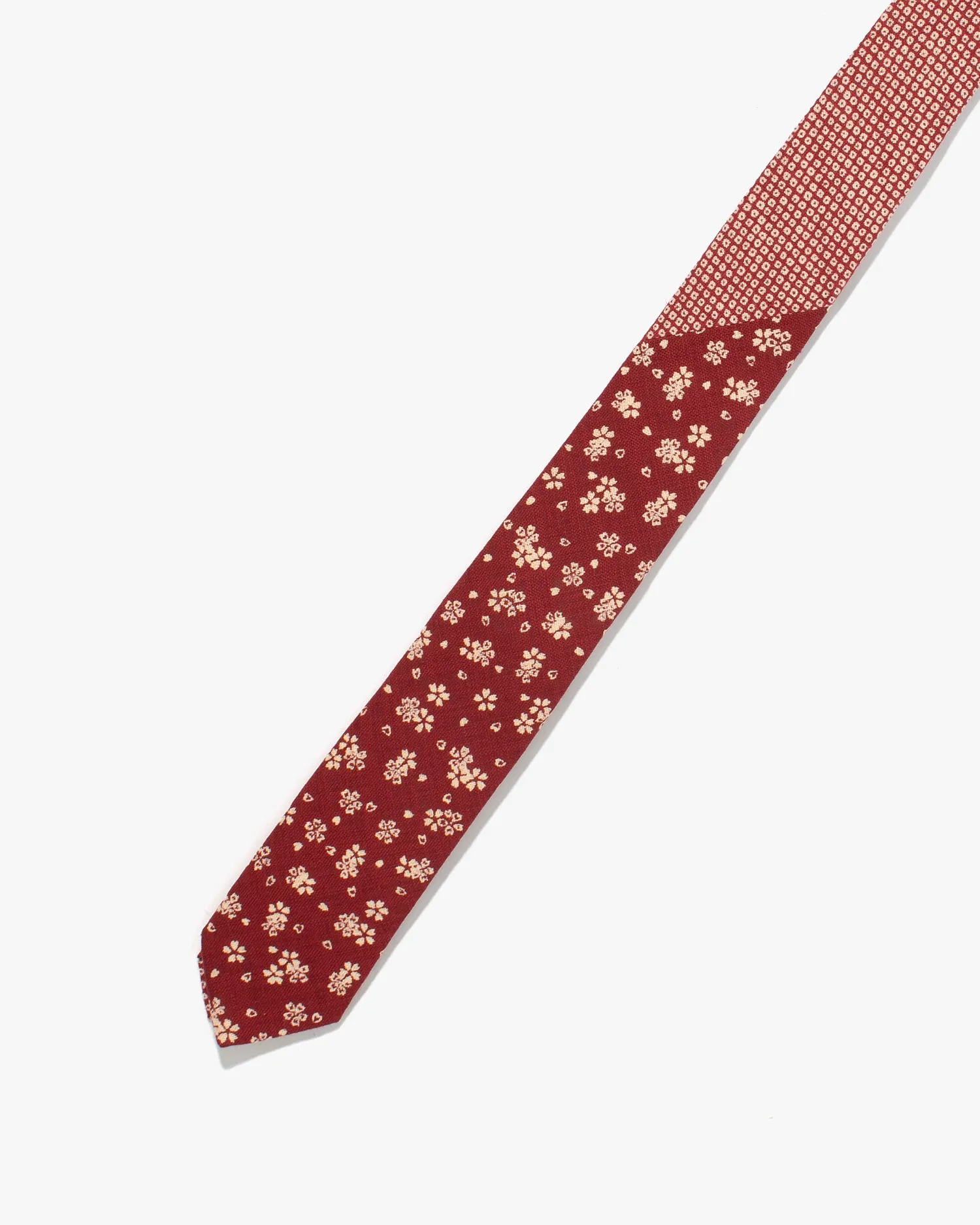 Kiriko Original Tie, Two Tone, Burgundy Shibori and Sakura sold by Kiriko product image thumbnail 5