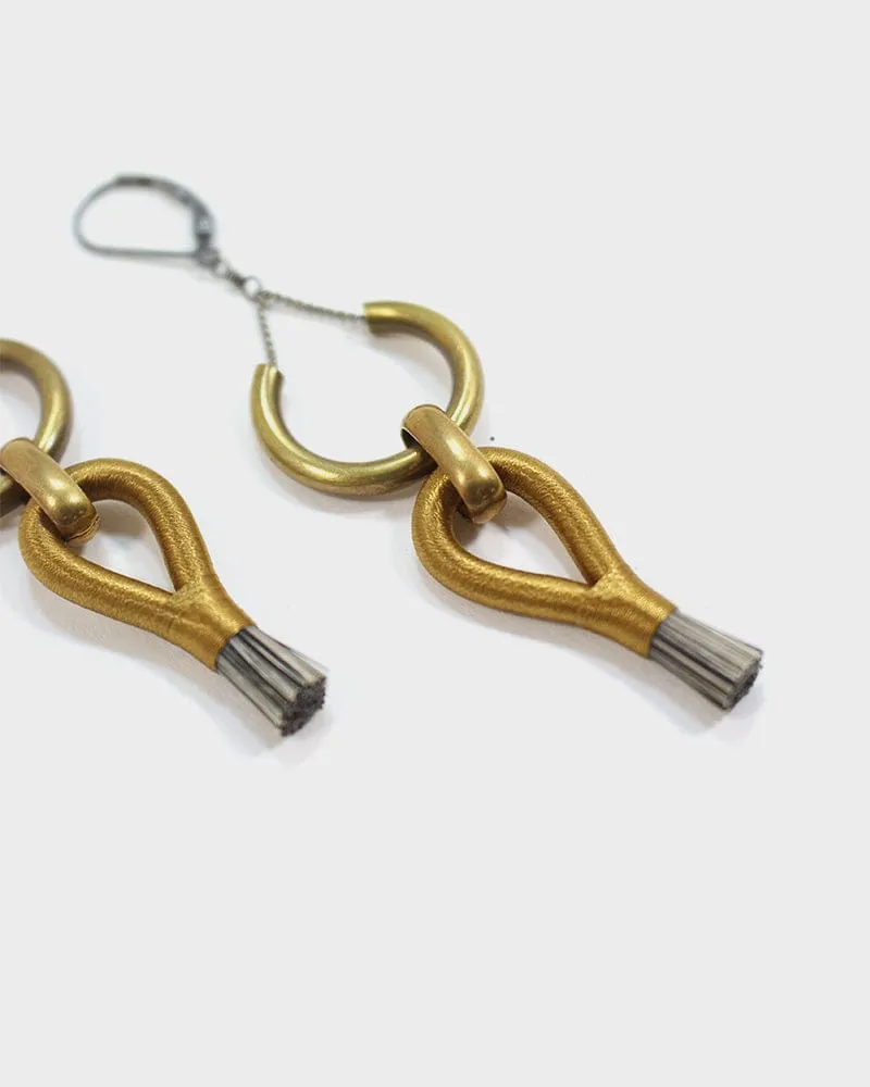 Boet Earrings, Lux, Gold and Grey sold by Kiriko product image thumbnail 2