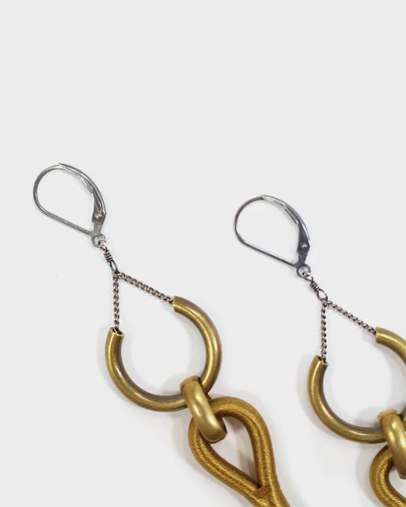 Boet Earrings, Lux, Gold and Grey sold by Kiriko product image thumbnail 3