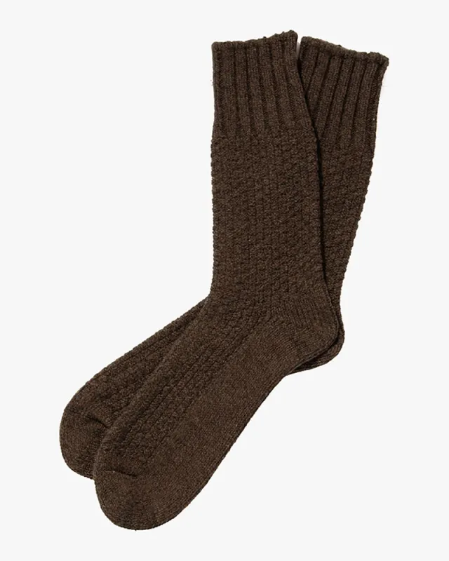 Knitwin, Boot Socks, Wool Cotton, Boston Mocha Brown sold by Kiriko