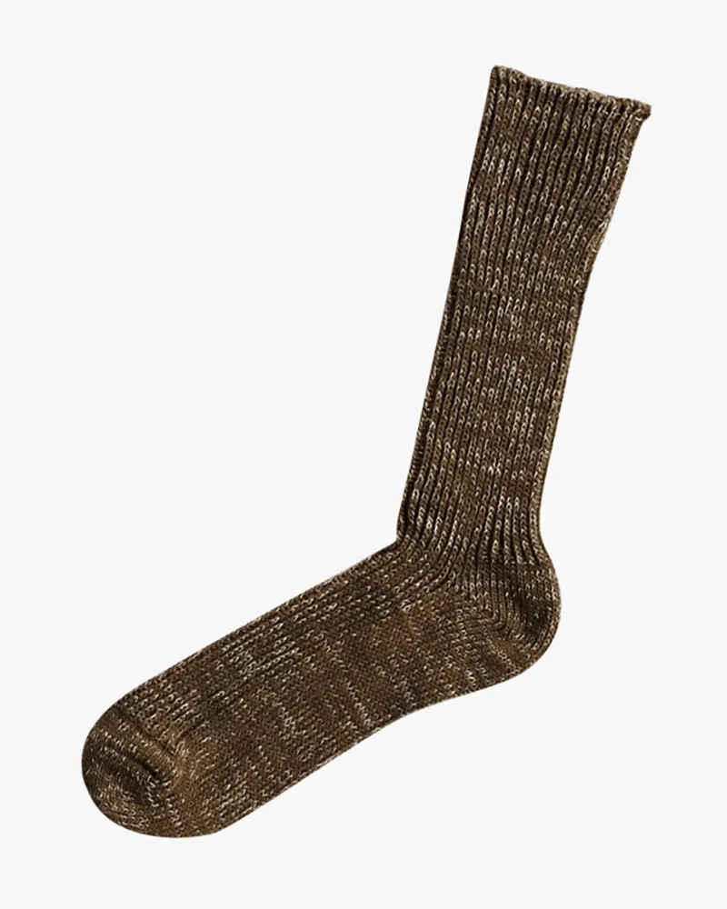 Knitwin, Crew Socks, Hemp Cotton Ribbed, Boston Khaki sold by Kiriko product image thumbnail 2
