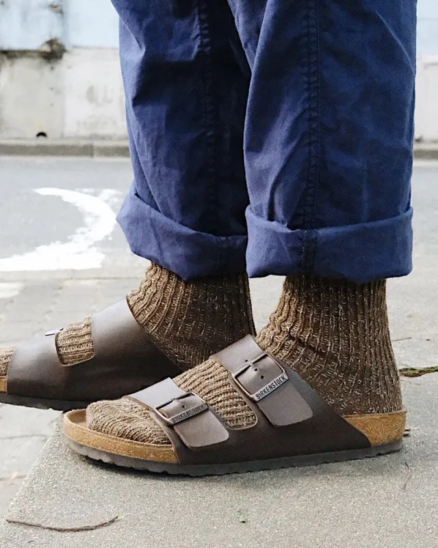 Knitwin, Crew Socks, Hemp Cotton Ribbed, Boston Khaki sold by Kiriko