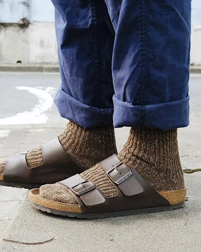 Knitwin, Crew Socks, Hemp Cotton Ribbed, Boston Khaki sold by Kiriko