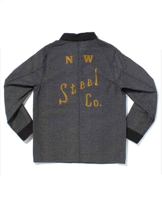 US Vintage Jacket, Pherrow's, Gray with Yellow Embroidery - M sold by Kiriko